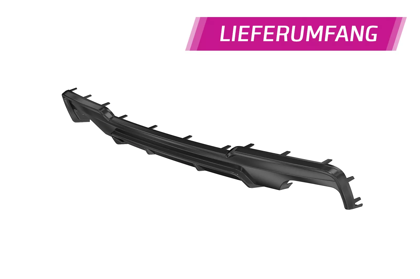 Heckansatz für BMW 5er F10/F11 550i/550d M-Paket HA290 Schwarz Strukturiert