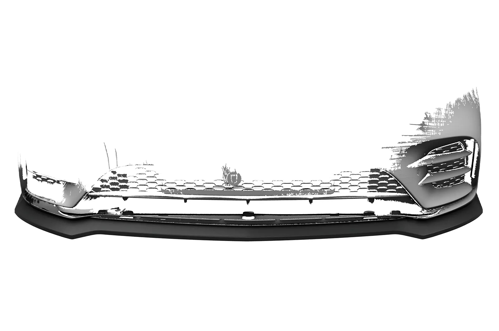 Cup-Spoilerlippe mit ABE für Mercedes Benz A-Klasse 177 A35 AMG/AMG-Line CSL664 Schwarz Strukturiert