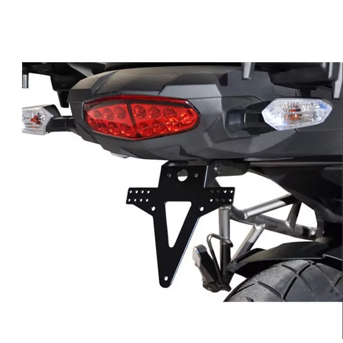 Kennzeichenhalter | KAWASAKI Versys 1000/GT |12-16 verstellbar | schwarz | inkl. Reflektorhalter