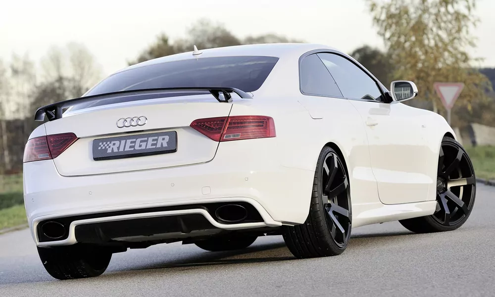 Endrohrblende links, schwarz, 185x120mm oval für Audi A5 S5 (B8/B81) Sportback 10.11-06.16 (ab Facelift)