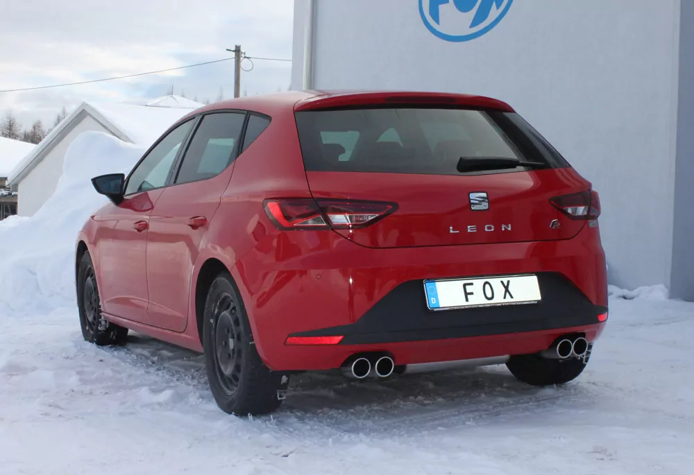 Seat Leon 5F - Starre Hinterachse  Endschalldämpfer Ausgang rechts/links - 2x80 Typ 16 rechts/links