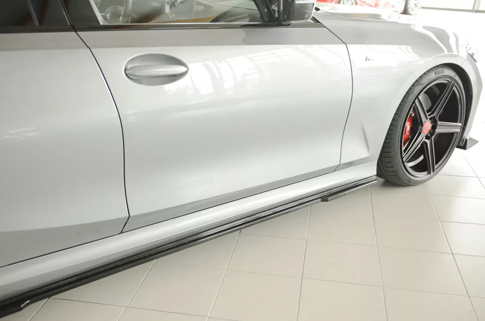 Rieger Seitenschweller rechts ansatz glanz schwarz für BMW 3er G21  (G3K) Touring 07.22- (ab Facelift) LCI