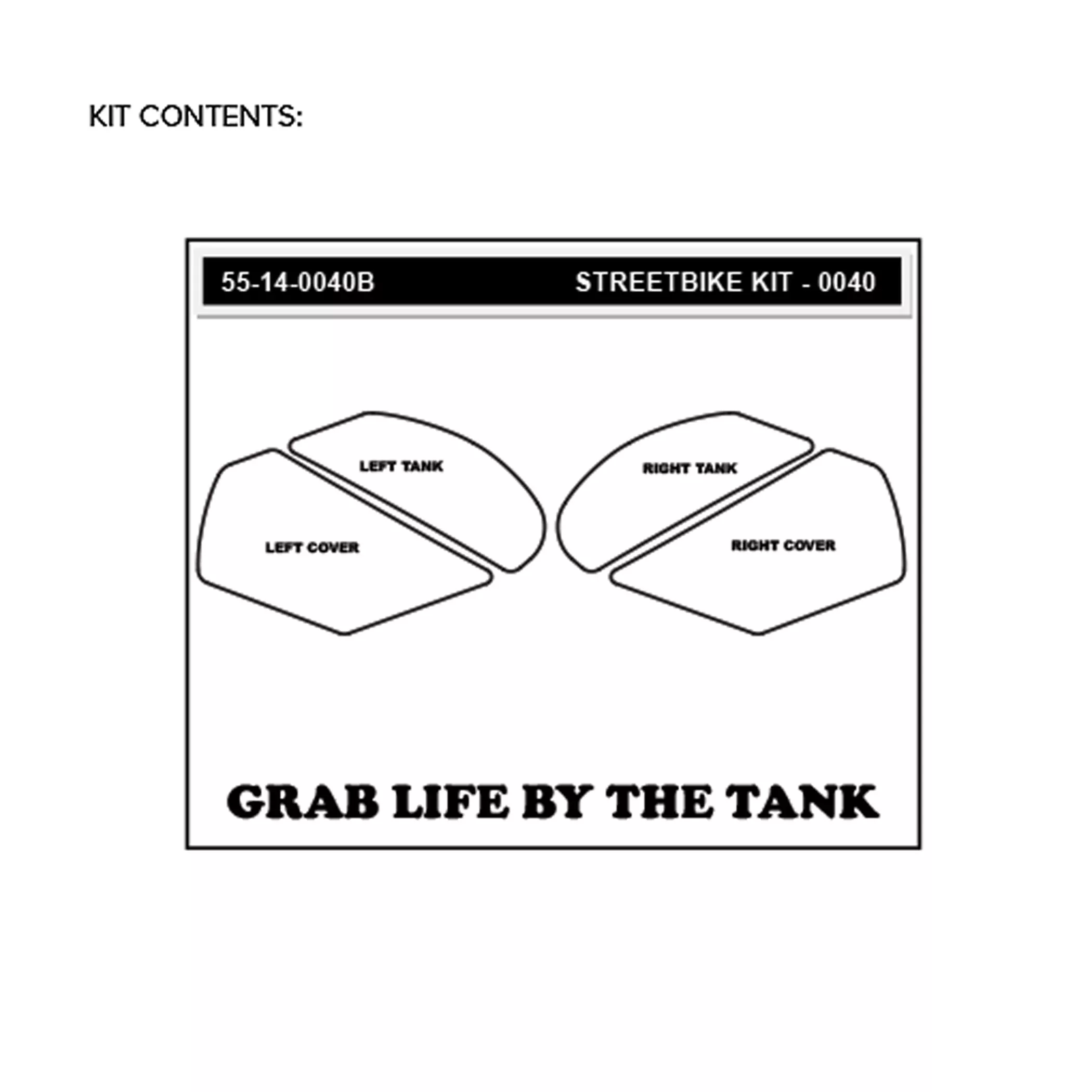 Stompgrip Traction Pad Icon für Kawasaki Ninja ZX-10R / RR 11-22 Schwarz