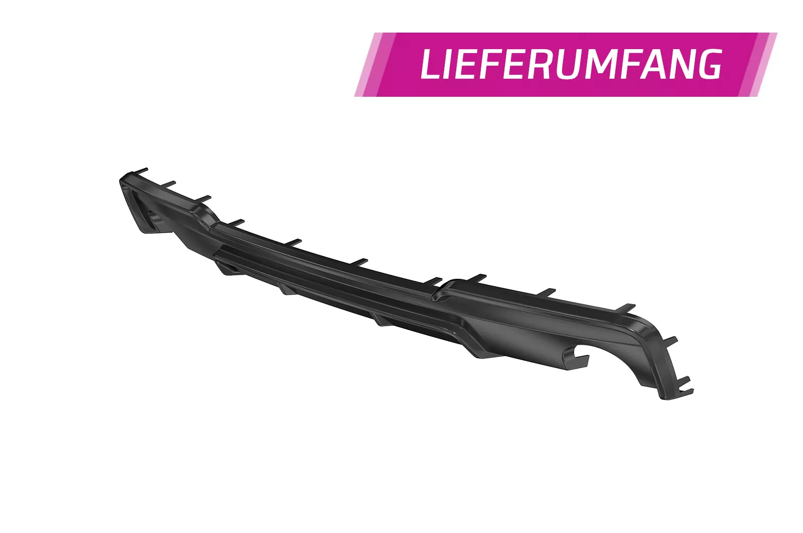 Heckansatz für BMW 5er F10/F11 535i/535d M-Paket HA289 Schwarz Strukturiert