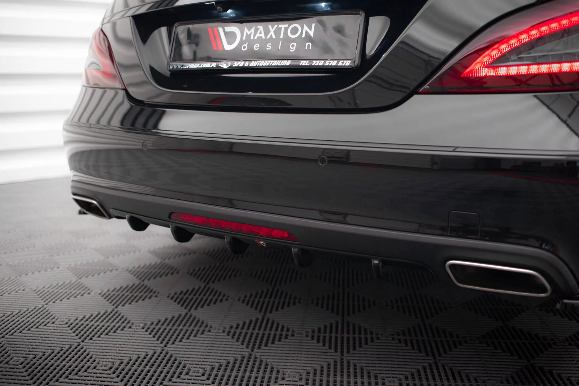 Diffusor Heck Ansatz Passend Für Passend Für Mercedes CLS C218 Schwarz Hochglanz Schwarz Hochglanz