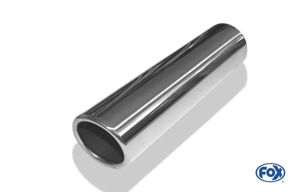 Anschweißendrohr Typ 16  Ø 70 mm / Länge: 300 mm - rund / eingerollt / 15° abgeschrägt / ohne Absorber