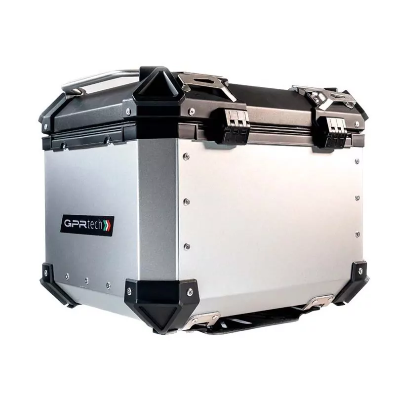 Topcase GPR TECH kompatibel mit Zontes E 350 2023/2024 TOPCASE ALPI-TECH 45 LT. SILBER Topcase aus Aluminium, Inklusive Stahlpla