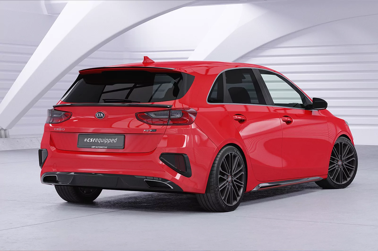 Heckflügel mit ABE für Kia Ceed (CD) HF658 Strukturiert (schwarz matt)