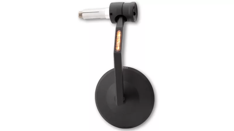 HIGHSIDER pro Bar End Mirror Montana-RIM Black With LED Indicator/Position Light (1pc)