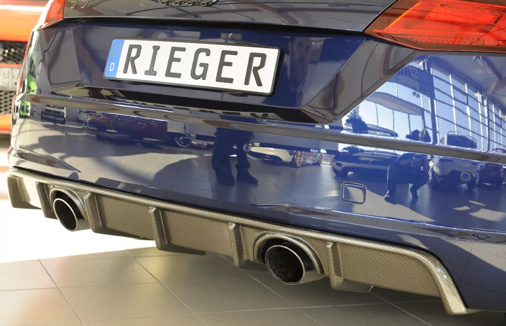 Rieger Heckeinsatz für Audi TT (8J-FV/8S) - Coupé 07.14-08.18 (bis Facelift) carbon optik