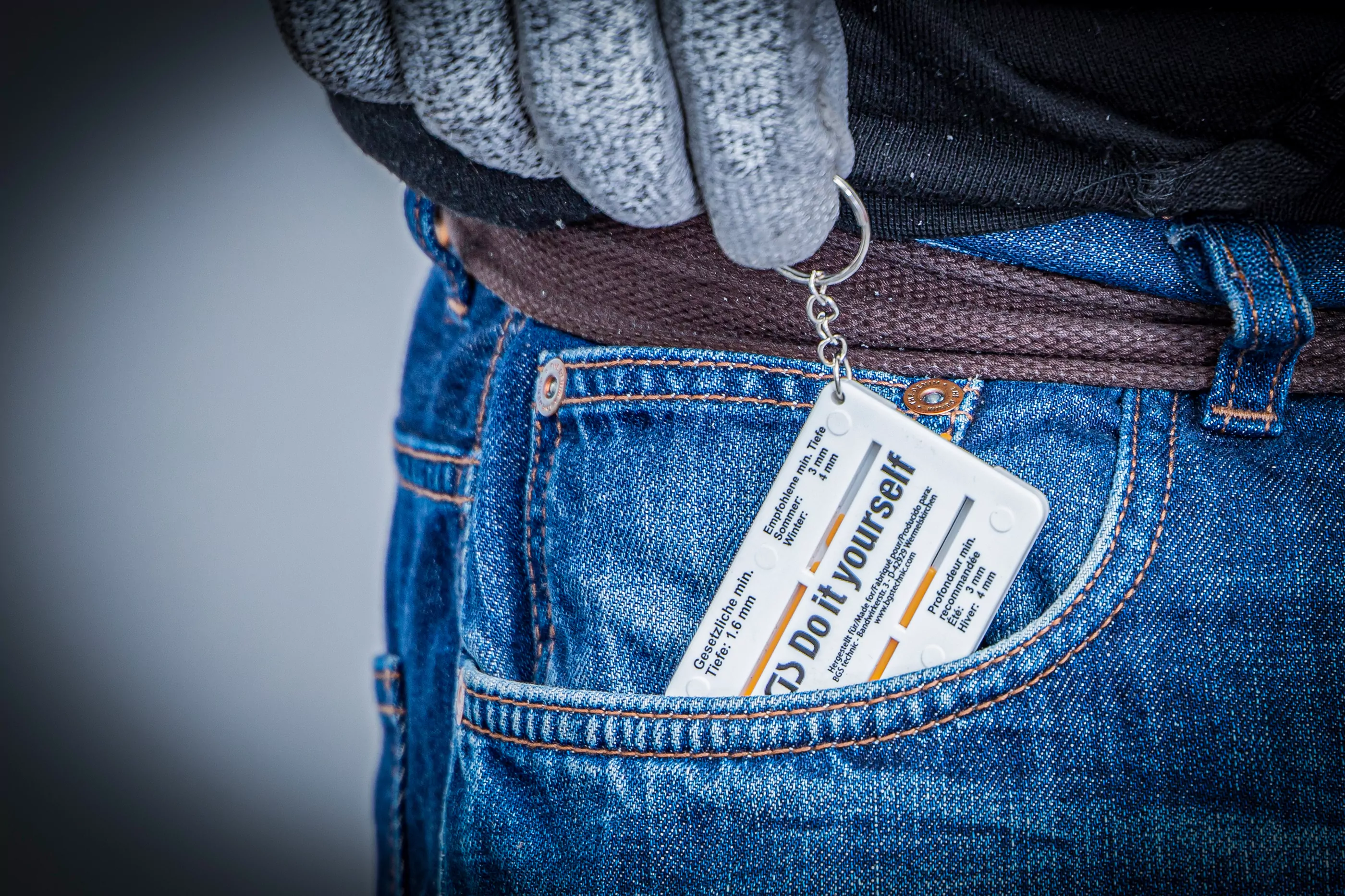 Profiltiefenmesser | mit Schlüsselanhänger | 0 - 20 mm