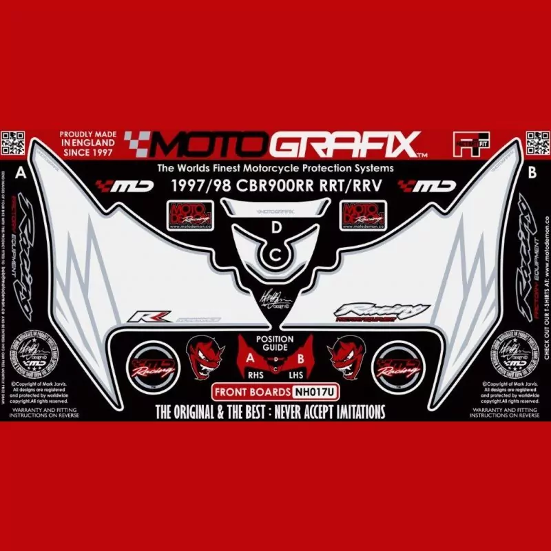 Motografix Steinschlagschutz vorn Honda CBR 900 RR 1996-1997 NH017U