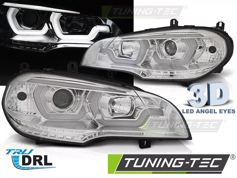 HEADLIGHTS TUBE LIGHT DRL CHROME fits BMW X5 E70 07-13
