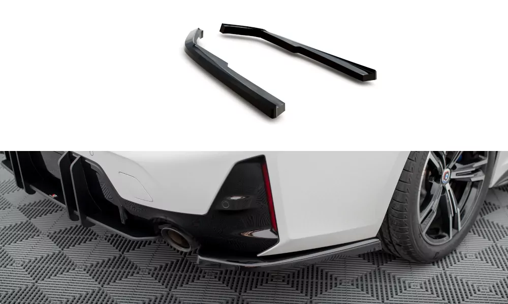 Heck Ansatz Flaps Diffusor Für BMW M-Paket G20 / G21 Facelift Schwarz Hochglanz
