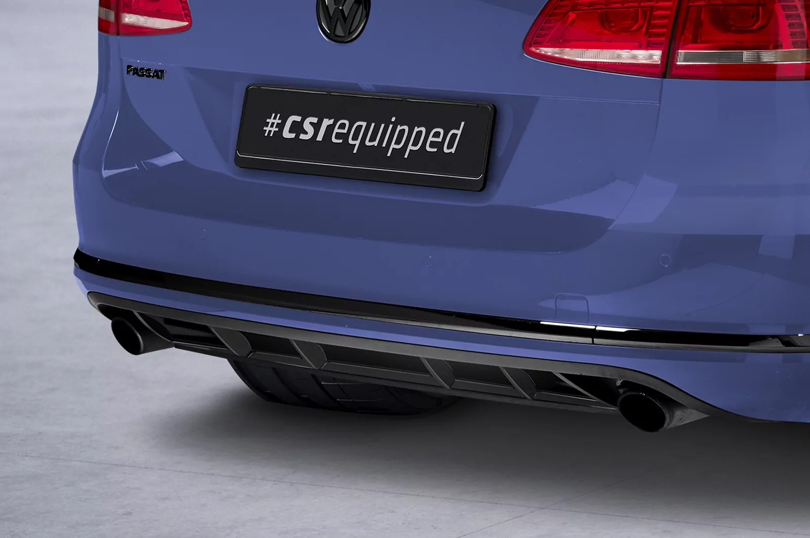 Heckansatz für VW Passat B7 Typ 3C Variant HA243 Strukturiert (schwarz matt)