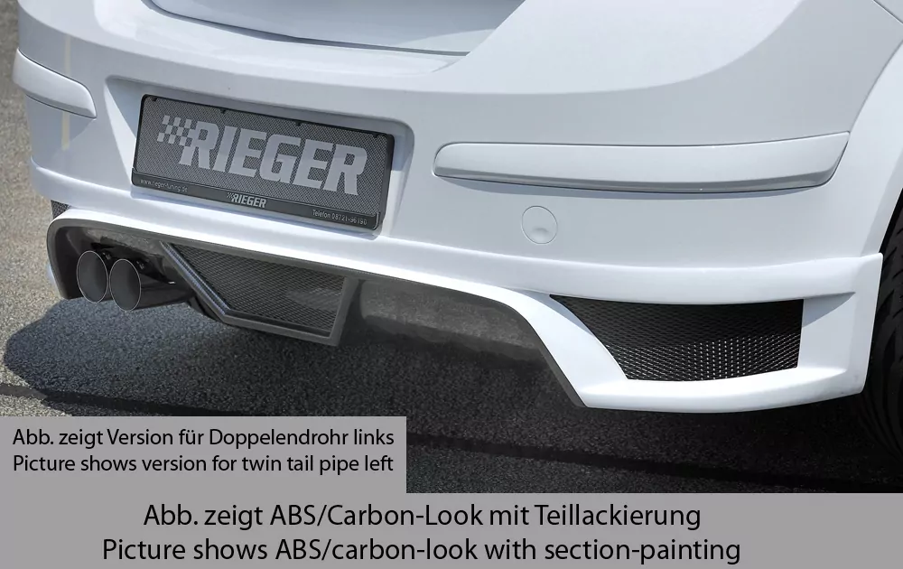 Rieger Heckschürzenansatz für Opel Astra H - Schrägheck 03.04- carbon optik