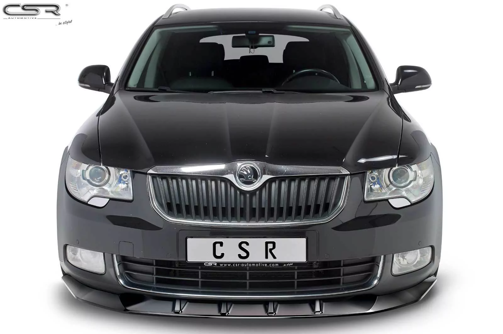 Cup-Spoilerlippe mit ABE für Skoda Superb II CSL420-M Carbon Look (matt)