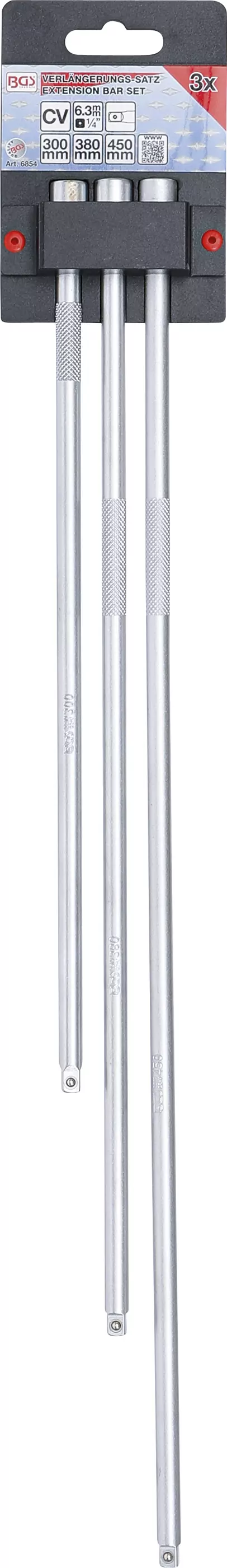 Verlängerungs-Satz | 6,3 mm (1/4") | 300 / 380 / 450 mm | 3-tlg.
