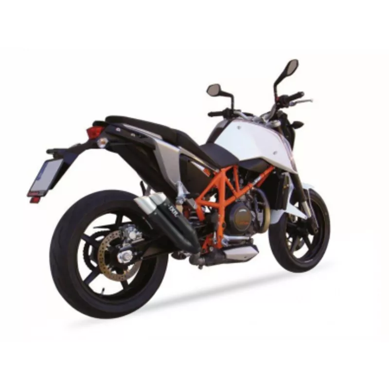 IXIL Hyperlow black XL Edelstahl-Endtopf für KTM DUKE 690 (KMT690), 12-16 E-geprüft