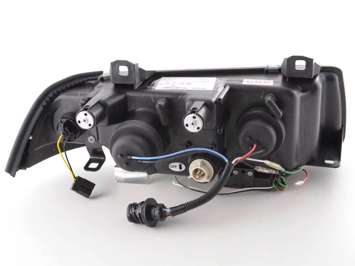 Scheinwerfer Set Daylight LED Tagfahrlicht BMW 3er E36 Limo/Touring chrom für Rechtslenker