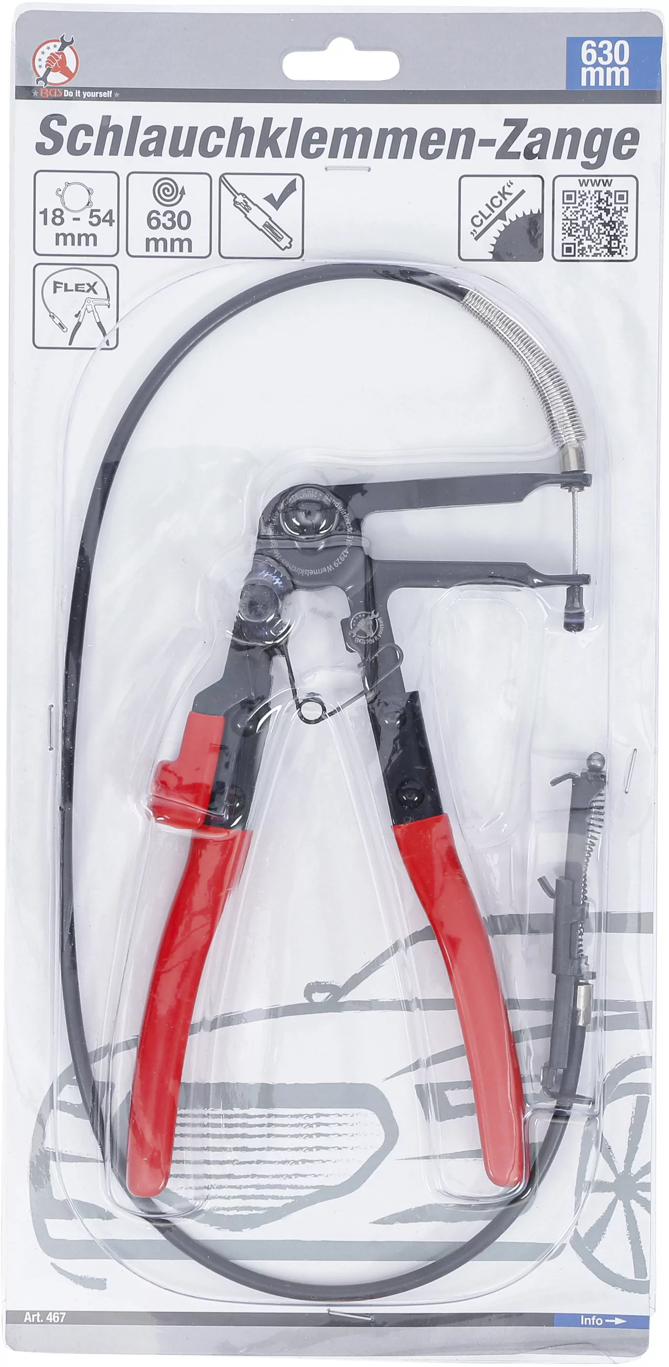 Schlauchklemmen-Zange | mit Bowdenzug | 630 mm