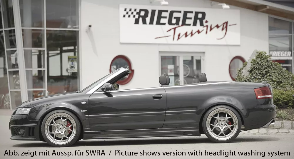 Rieger Spoilerstoßstange für Audi A4 (8H) - Cabrio 04.02-12.05 (bis Facelift) carbon optik