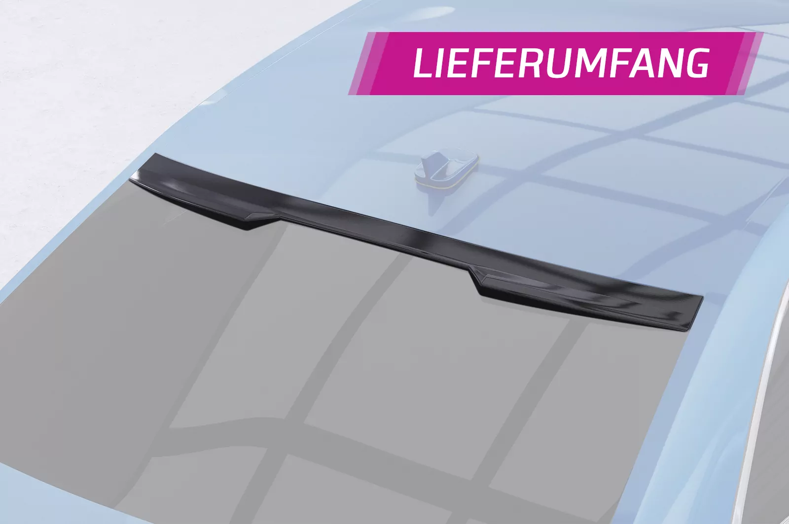 Heckscheibenblende für Audi A4/S4 B9 (8W) Limousine HSB081 Schwarz Strukturiert