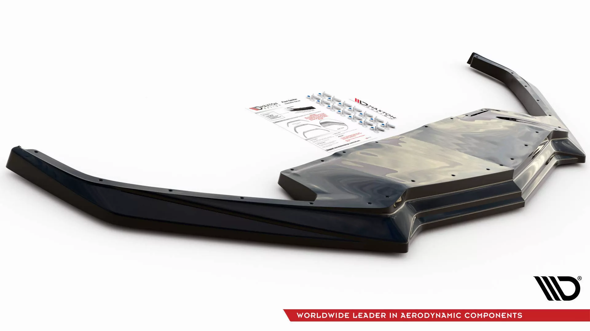 Front Ansatz Für Chevrolet Corvette C8 Schwarz Hochglanz