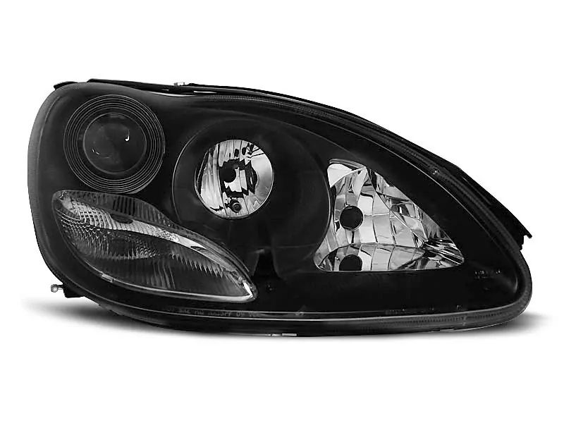 Headlights Black Fits Mercedes W220 S-Klasse 09.98-05.05