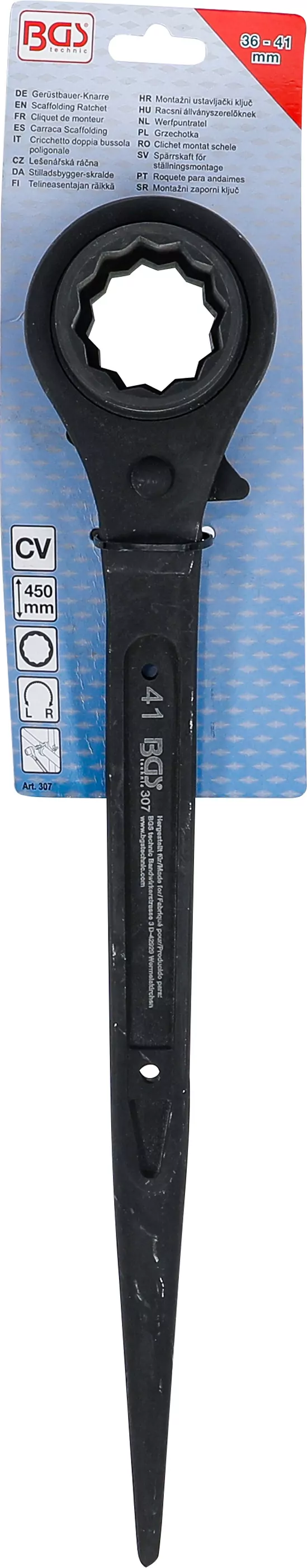 Gerüstbauer-Knarre | SW 36 x 41 mm