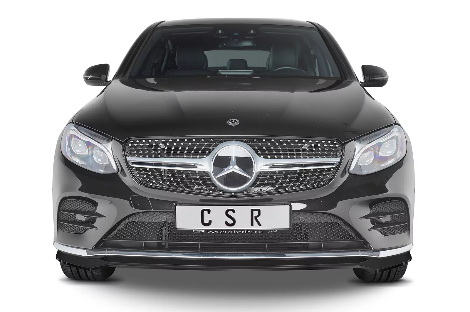 Cup-Spoilerlippe mit ABE für Mercedes Benz GLC (X253/C253) AMG-Line CSL552 Schwarz Strukturiert