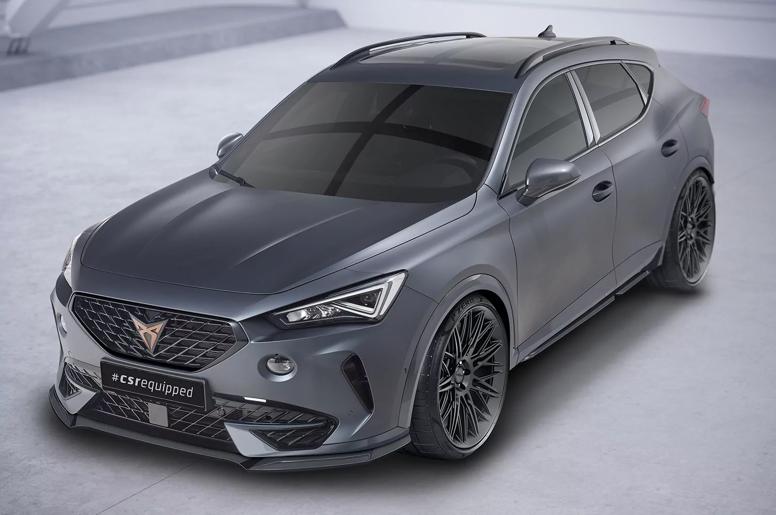 Cup-Spoilerlippe mit ABE für Cupra Formentor CSL541 Schwarz Strukturiert