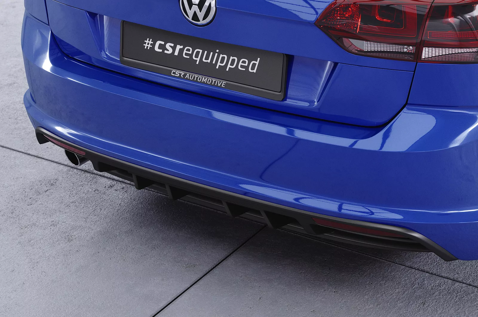 Heckansatz für VW Golf 7 Variant R-Line HA242 Strukturiert (schwarz matt)