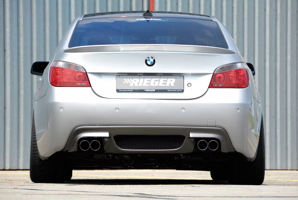 Rieger Heckeinsatz für BMW 5er E60 - Lim. -08 (bis Facelift) carbon optik