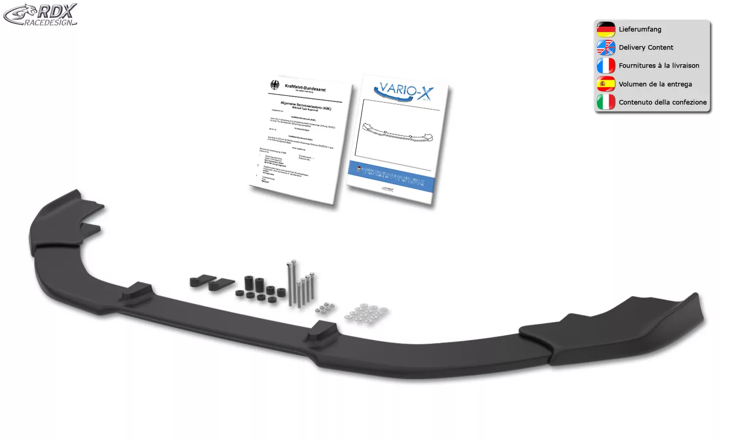 RDX Frontspoiler VARIO-X für OPEL Insignia B 2017+ Frontlippe Front Ansatz Vorne Spoilerlippe