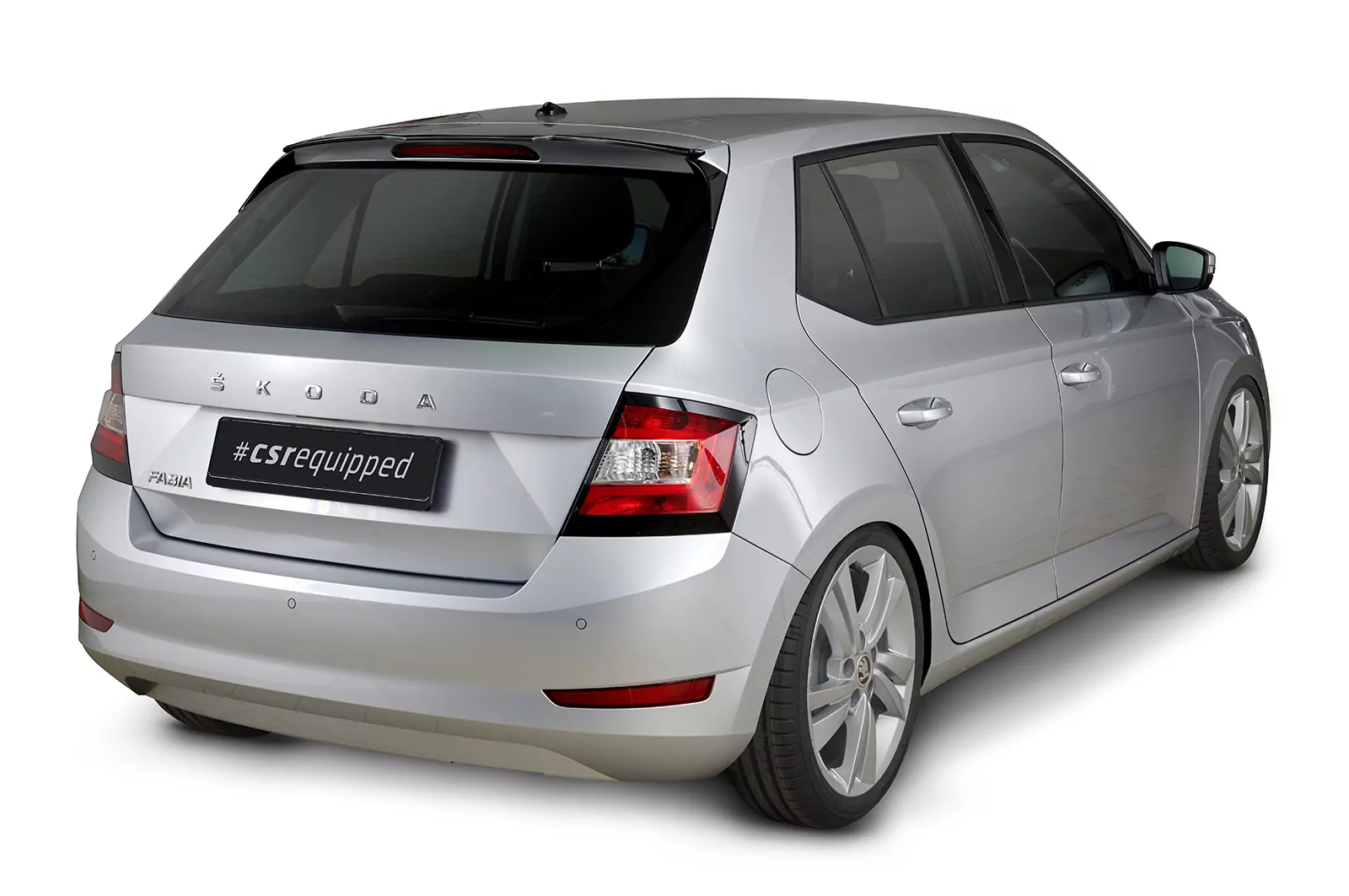 Heckflügel mit ABE für Skoda Fabia 3 HF884 Schwarz Strukturiert