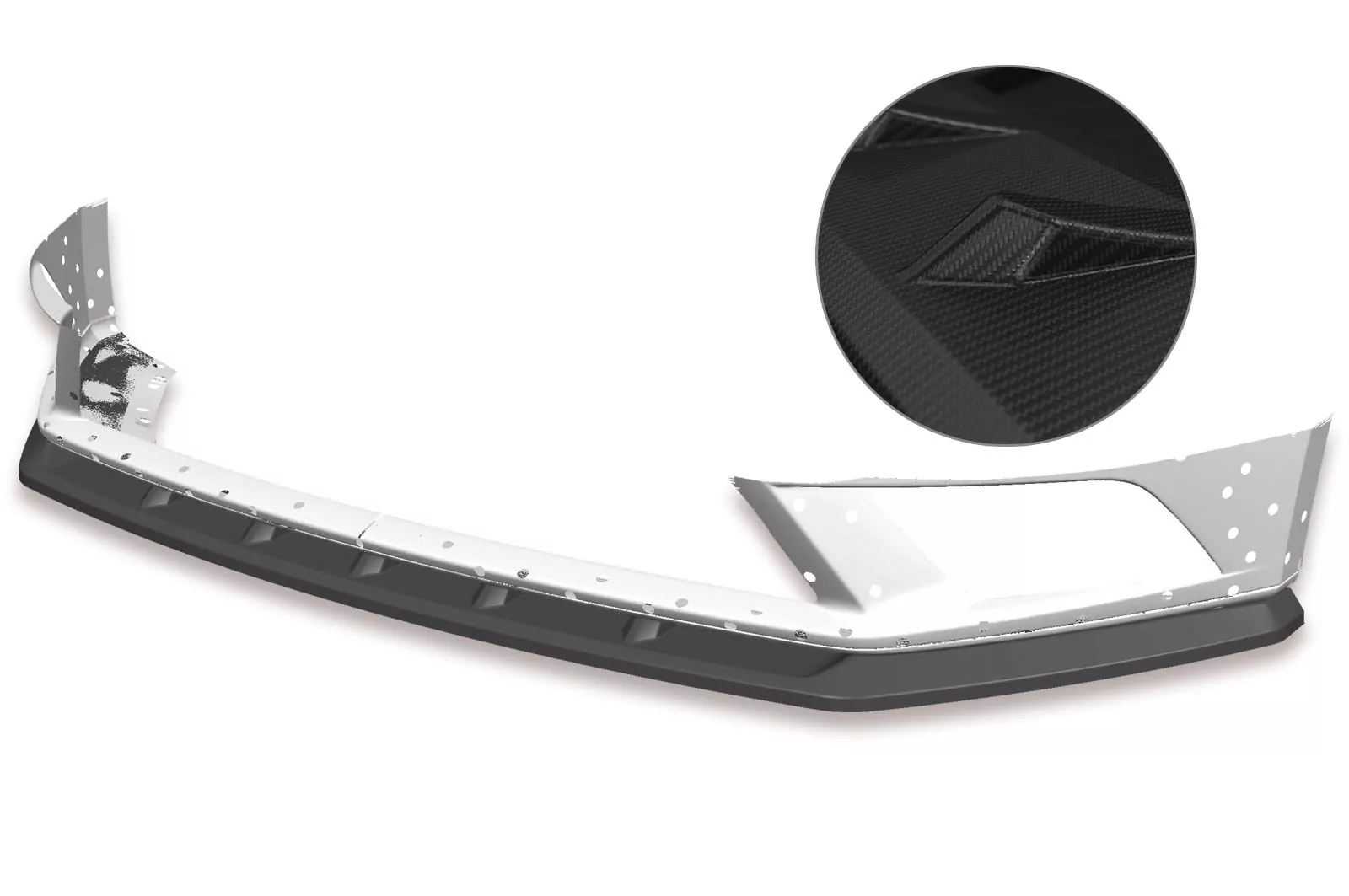 Cup-Spoilerlippe mit ABE für Seat Leon III (Typ 5F) CSL394-M Carbon Look (matt)