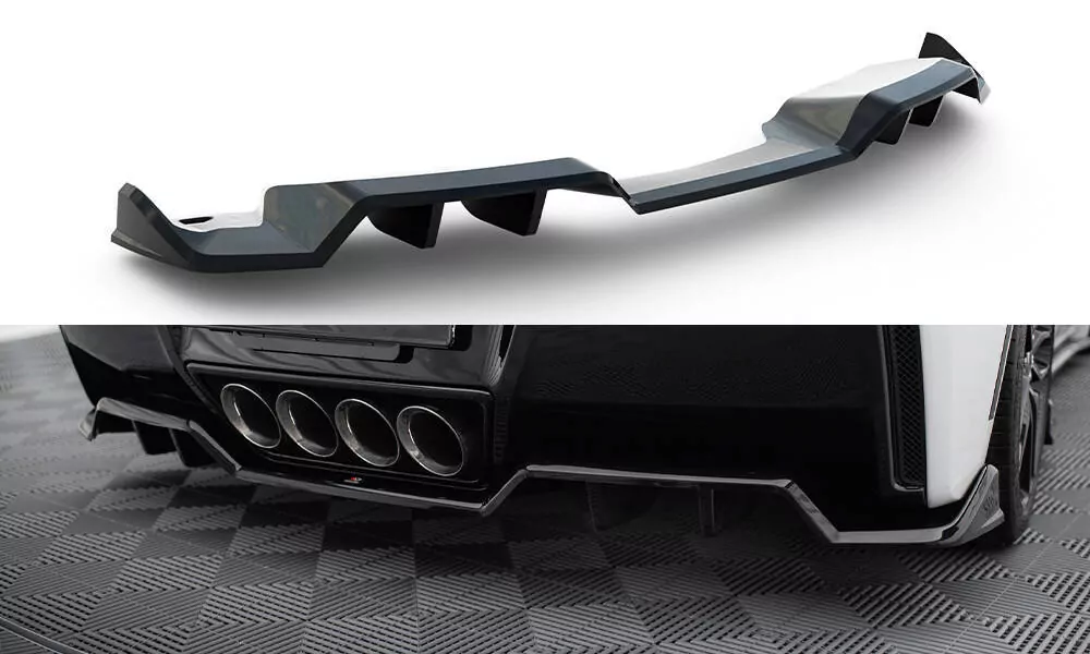 Mittlerer Diffusor Heck Ansatz DTM Look Für Chevrolet Corvette C7 Schwarz Hochglanz
