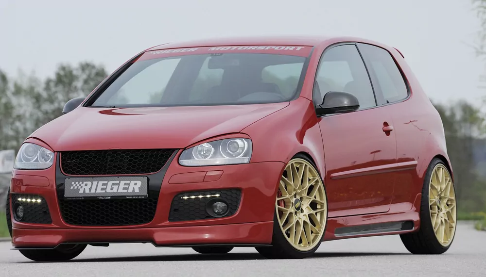 Rieger Seitenschweller links    matt schwarz für VW Golf 5 3-tür.  -> nur für GTI