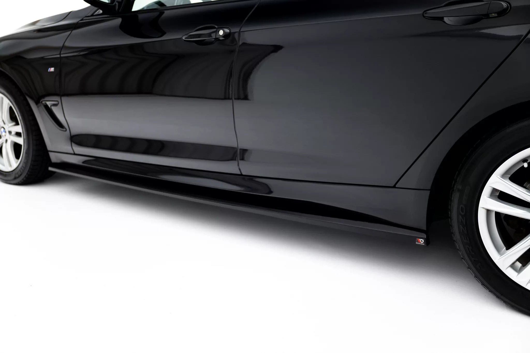Seitenschweller Ansatz Für BMW 3er GT M-Paket F34 Schwarz Hochglanz