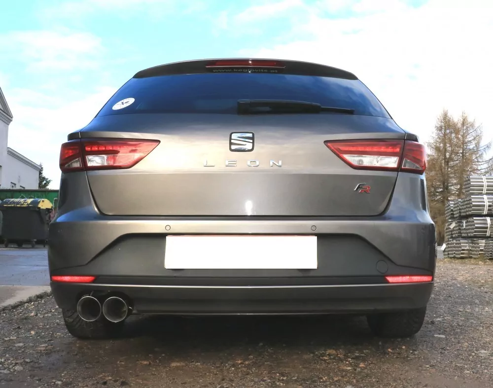 Seat Leon 5F ST - Starre Hinterachse  Endschalldämpfer - 2x90 Typ 25