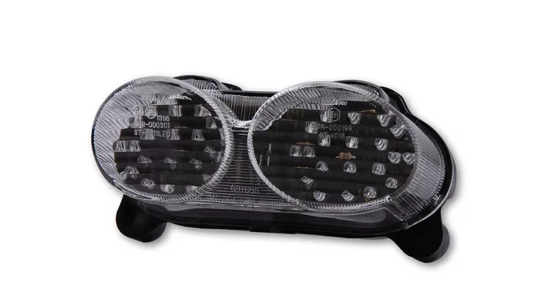 SHIN YO LED Rücklicht mit transparentem Glas, KAWASAKI ZX-6R/9R, ZR-7, div. Bj. E-geprüft