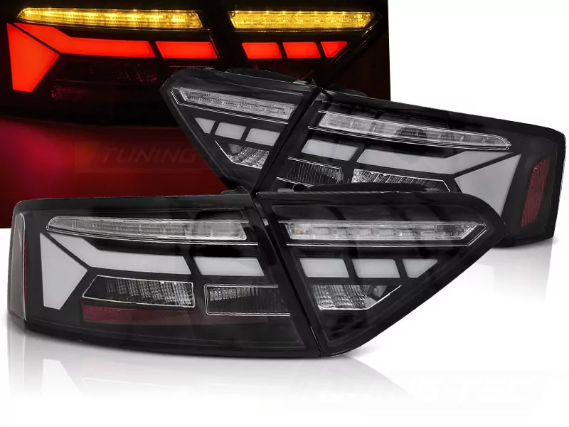 Led Bar Tail Lights Black Seq Fits Audi A5 11-16