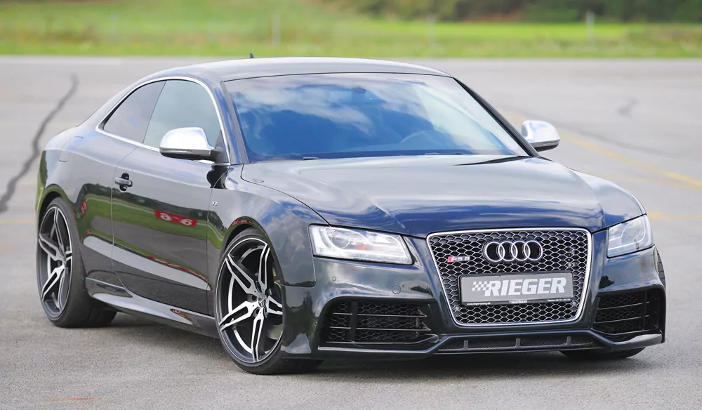 Rieger Spoilerstoßstange für Audi A5 (B8/B81) - Cabrio 06.07-07.11 (bis Facelift) carbon optik