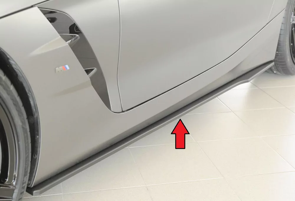 Rieger Seitenschweller links ansatz matt schwarz für BMW Z4 (G4Z/G29) Roadster 03.19-