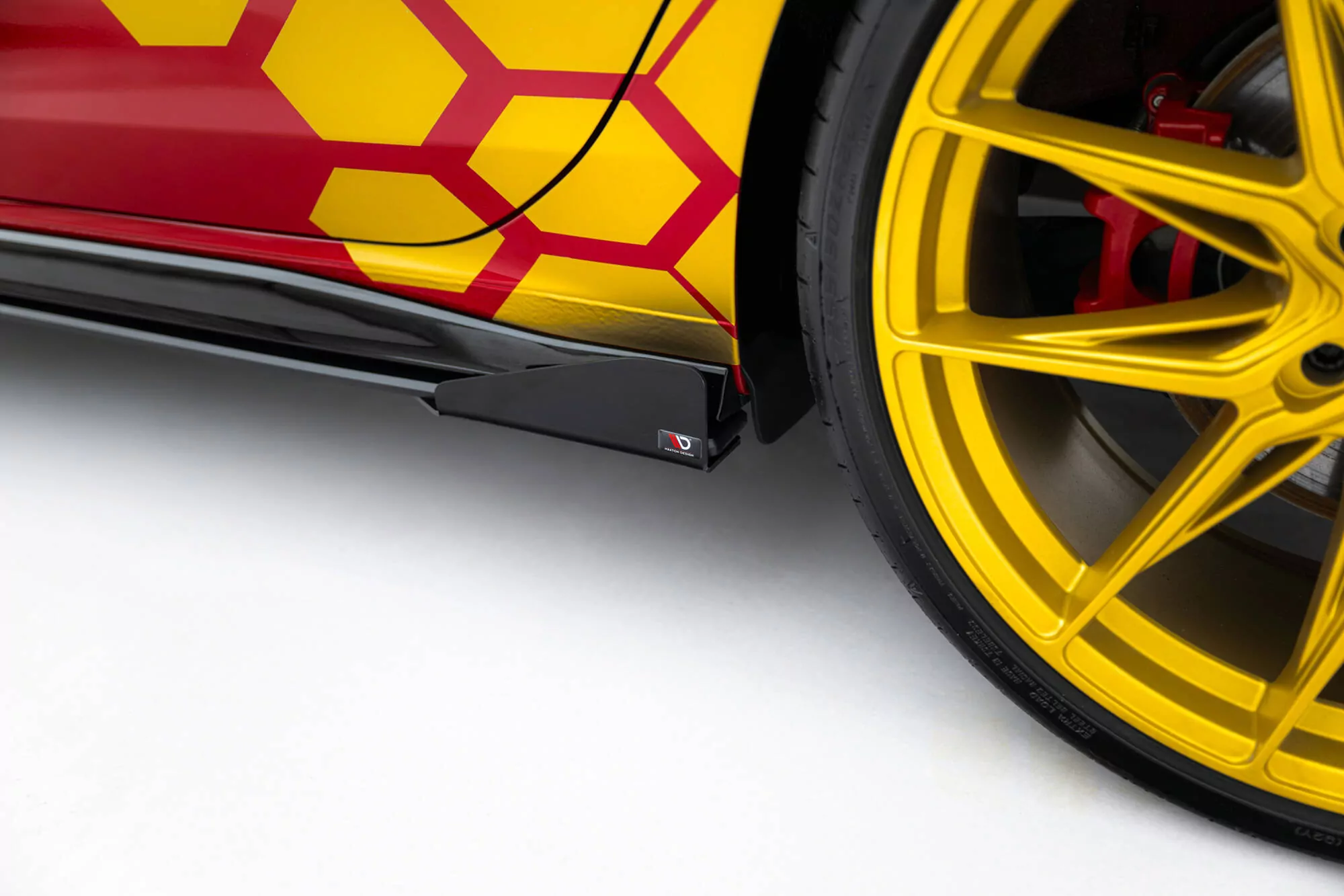 Robuste Racing Seitenschweller Ansatz Für Für + Flaps Volkswagen Golf GTI / GTE / GTI Clubsport / R-Line Mk8 Schwarz Hochglanz