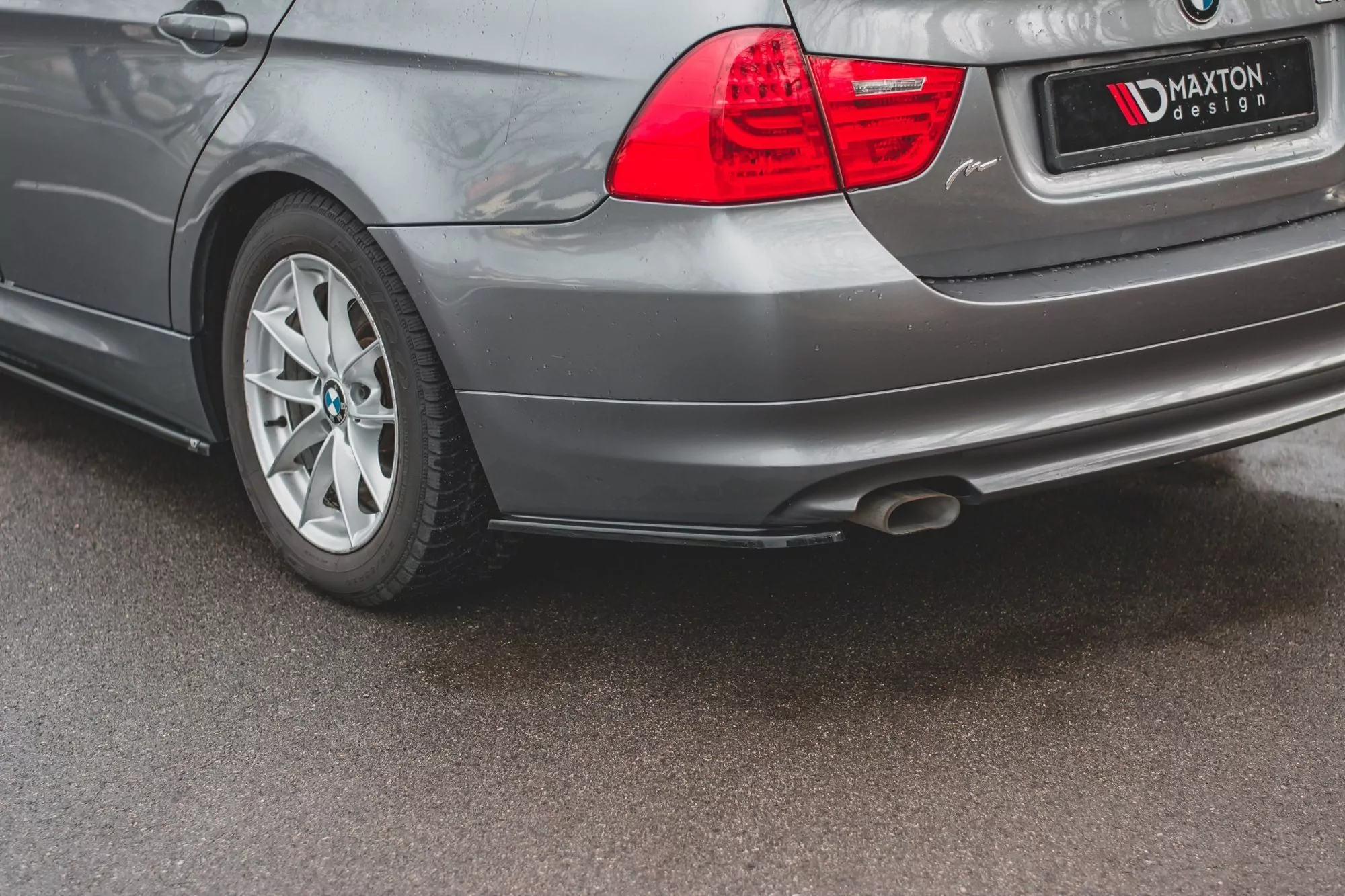 Heck Ansatz Flaps Diffusor Passend Für Diffusor Passend Für BMW 3er E91 FL Schwarz Hochglanz Schwarz Hochglanz
