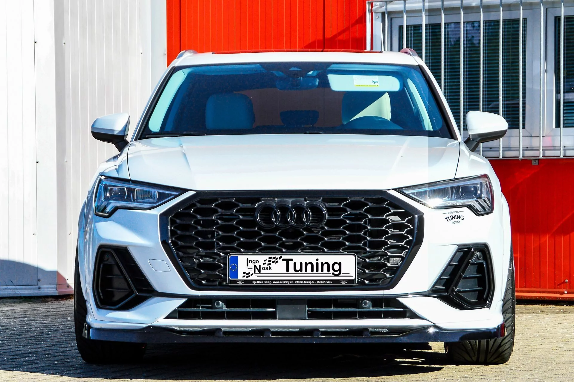 Cup Frontspoilerlippe mit Wing für Audi Q3 F3/F3N mit S-Line aus ABS