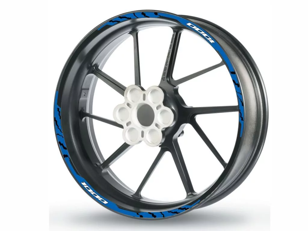 Felgenrandaufkleber TBRACE für 1000 ccm blau