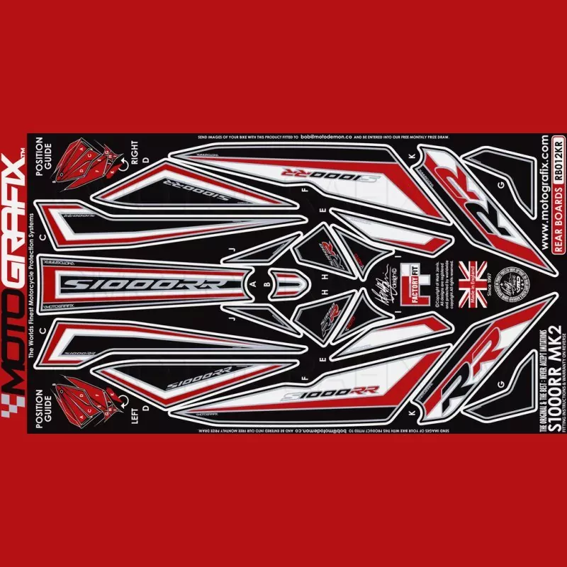 Motografix Steinschlagschutz hinten BMW S 1000 RR 2015-2016 RB012KR